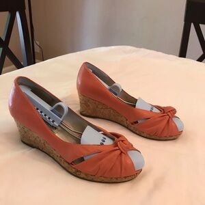 Steve Madden leather sandals with cork 2-2.5 inch heels